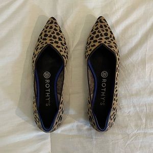Rothy’s The Point flats in Leopard Print (retired color!) 7.5